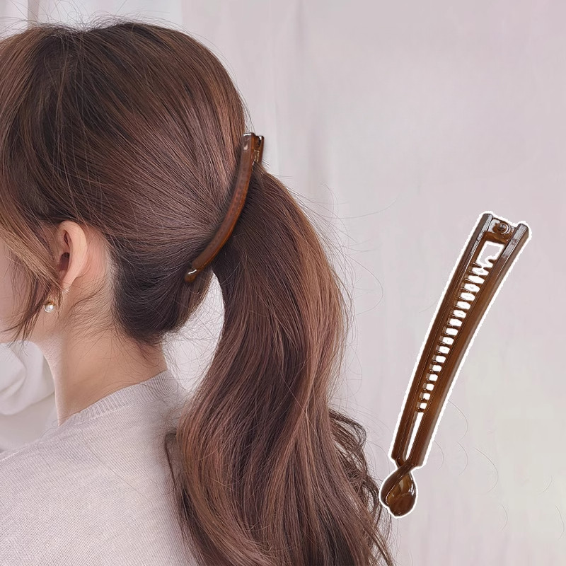 Fahion High Ponytail Heart Banana Clip Grips กิ๊บติดผม Hairpin อุปกรณ์เสริมคลิปแนวตั้ง