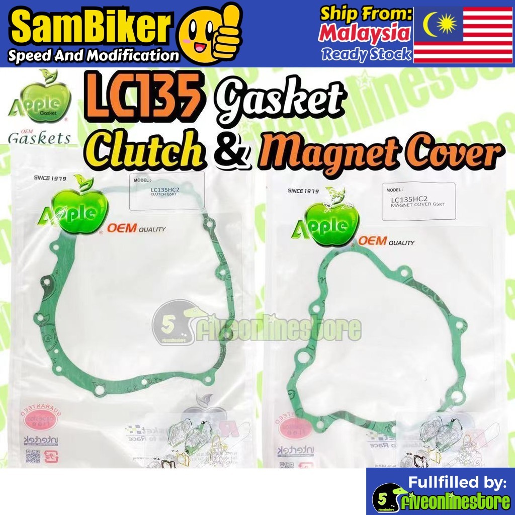 APPLE Racing คลัทช์ปะเก็นฝาครอบแม่เหล็กปะเก็น LC135 4S 5S LC135 V1 V2 V3 V4 V5 135LC 4 5 ความเร็ว LC