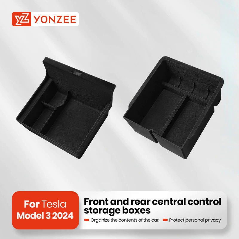 YZ center control storage box Cup Holder for tesla model 3 Y Highland Juniper 25 Organizer Car Acces