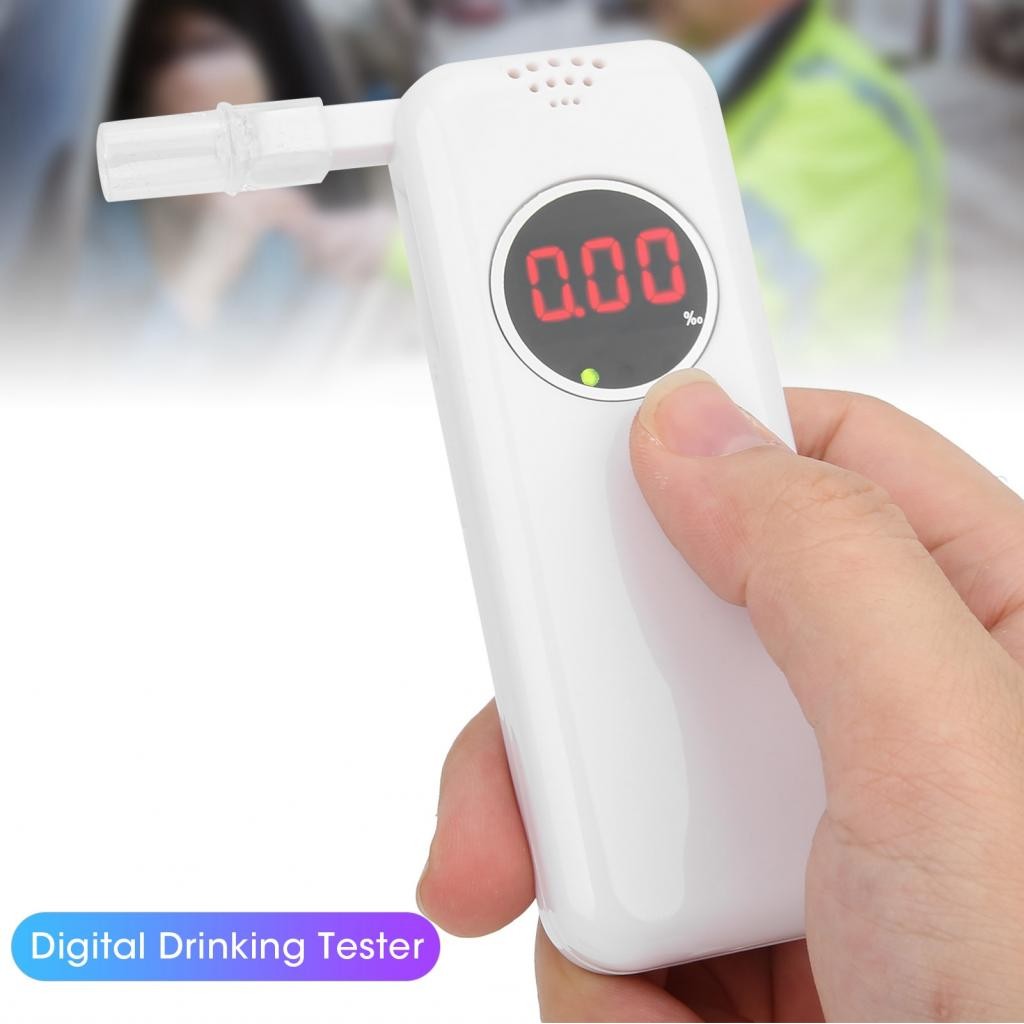 Digital Breath Tester LCD Display Breathalyzer Drunk Driving Analyzer Test Test Test W/Blow Tube