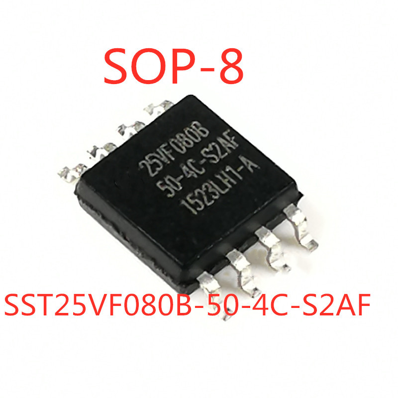 5 ชิ้น/ล็อต 100% คุณภาพ SST25VF080B 25VF080B SST25VF080B-50-4C-S2AF SOP-8 หน่วยความจํา SMD ชิป IC ใน