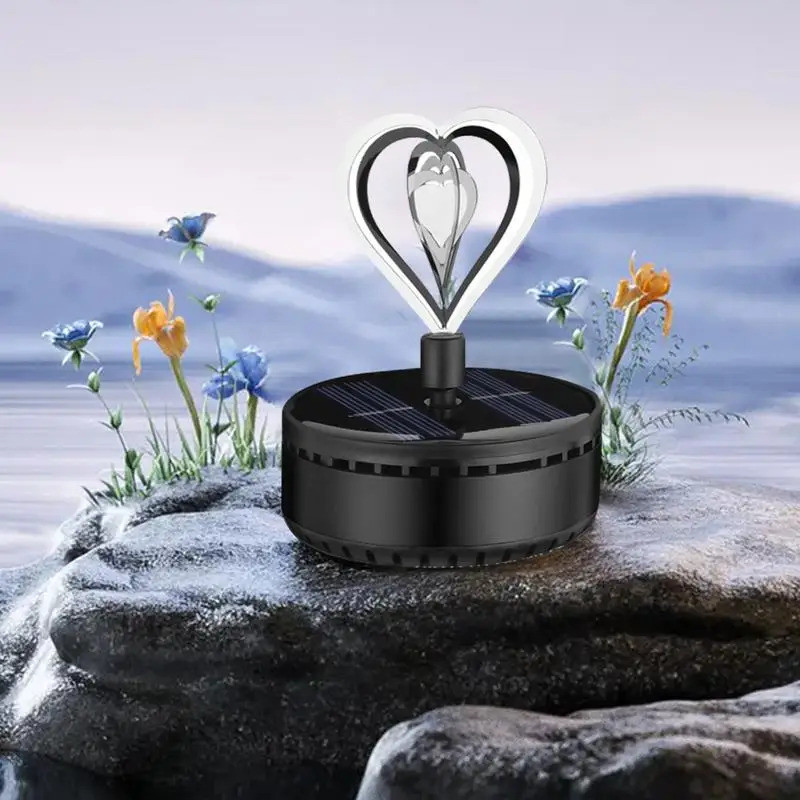 Car Perfume Diffuser Heart Shaped Solar Car Aromatherapy Compact Car Perfume Air Freshener Small Aro