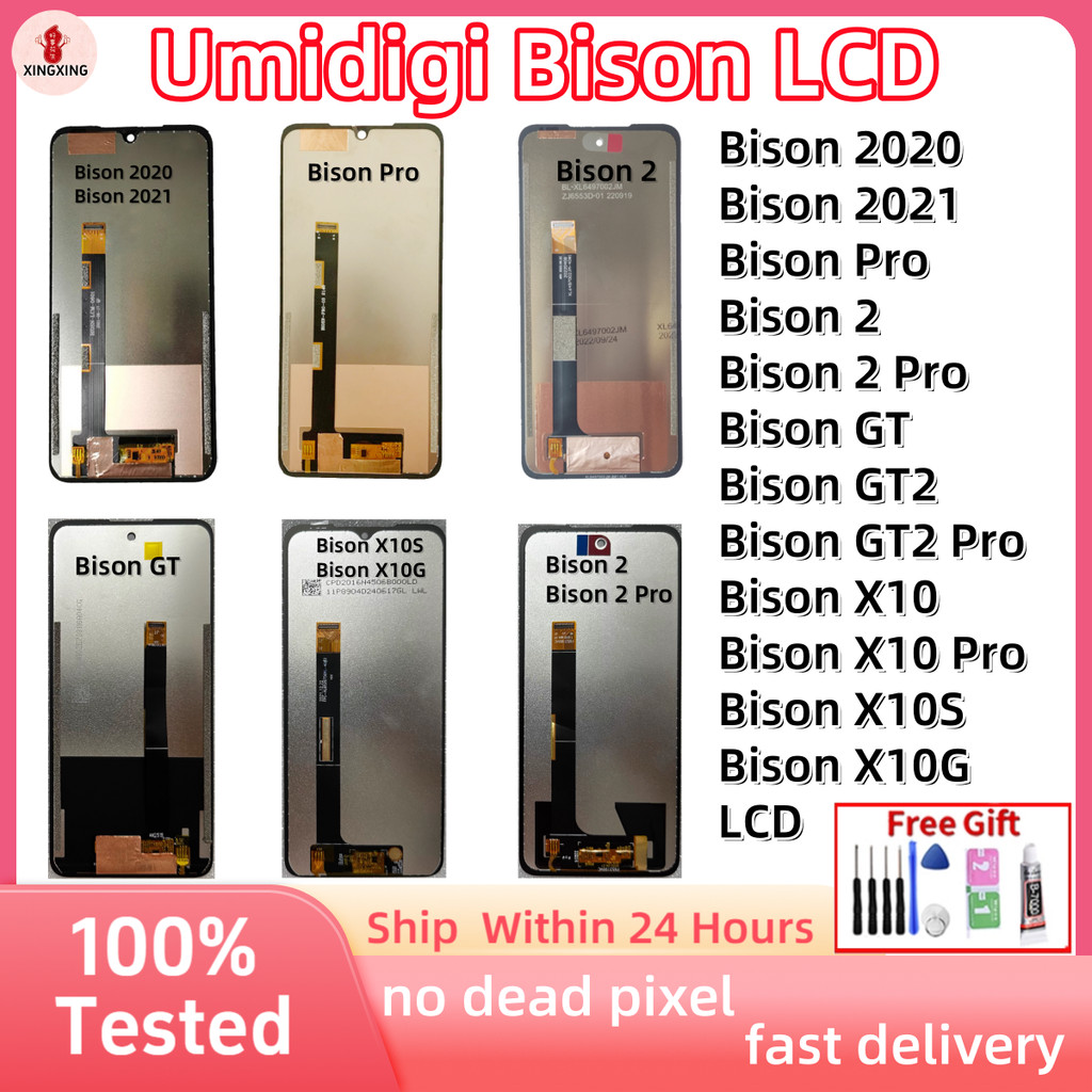 Umidigi Bison X10S/Bison X10G LCD 100% ทดสอบ LCD สําหรับ Umidigi Bison 2020 2021 X10 Pro จอแสดงผล LC