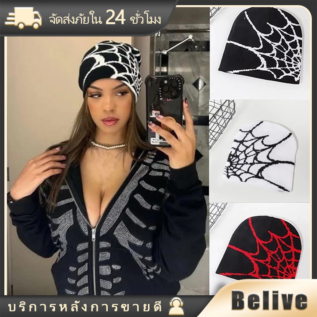 หมวกการ์ตูน spiderman หมวกถักไหมพรมฤดูหนาว แฟชั่นสำหรับชายและหญิง