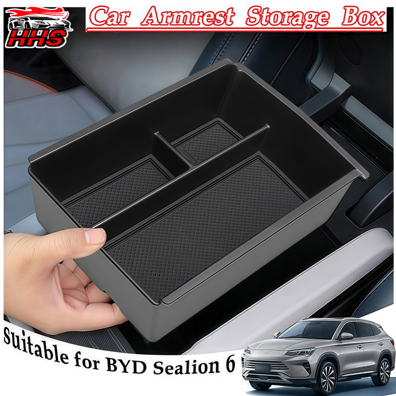 BYD Sealion 6 กล่องเก็บของที่เท้าแขนรถยนต์ Keep Neat กันน้ํา Wear-resist Armrest คอนโซลถาดอุปกรณ์เสริมในรถยนต์