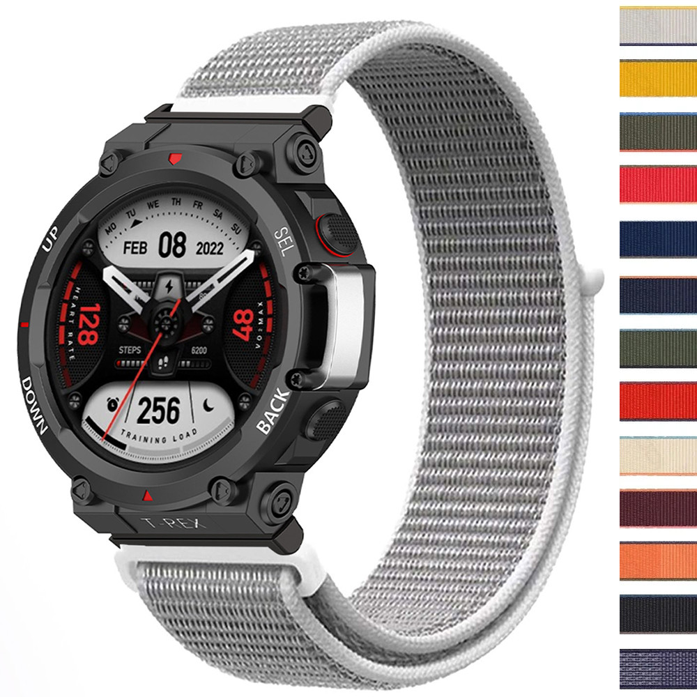 สายรัดไนลอนสําหรับ Huami Amazfit T-Rex 3/2 สมาร์ทวอท์ชผู้หญิงผู้ชายสร้อยข้อมือสําหรับ Amazfit T-Rex/T-Rex Pro สายรัดข้อมือ Correa