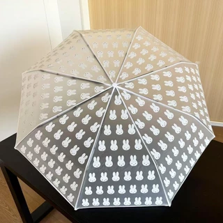 [คลังสินค้าพร้อม] Miffy Frosted Rain หรือ Rain Dual-ใช้ร่มใสสดน่ารักนักเรียนอัตโนมัติแบบพกพาเด็กการ์ตูนพับนักเรียนปาร์ตี้ส่งเพื่อนของขวัญวันเกิด