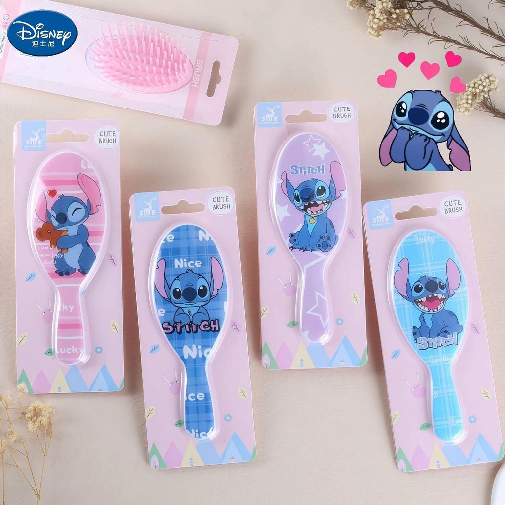 อะนิเมะรูป Lilo & Stitch หวีสาวเจ้าหญิง Elsa Hair Air Cushion หวีนวดการ์ตูน Mickey Minnie แปรงผมของขวัญวันเกิด