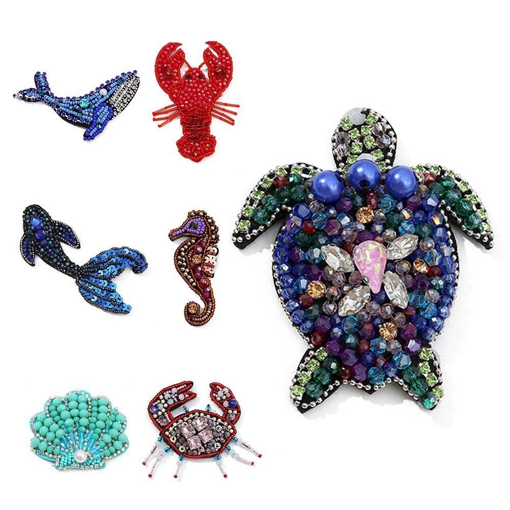 okhobby แพทช์ลูกปัด, Seahorse Crab Marine Animal Patch, รูปแบบเครื่องประดับปลาดาว Handmade การ์ตูนแพทช์สําหรับ DIY Craft & ผ้าตกแต่ง ราคา ถูกที่สุด ดีลบีเคเค แกลเลอรีภาพที่ 6