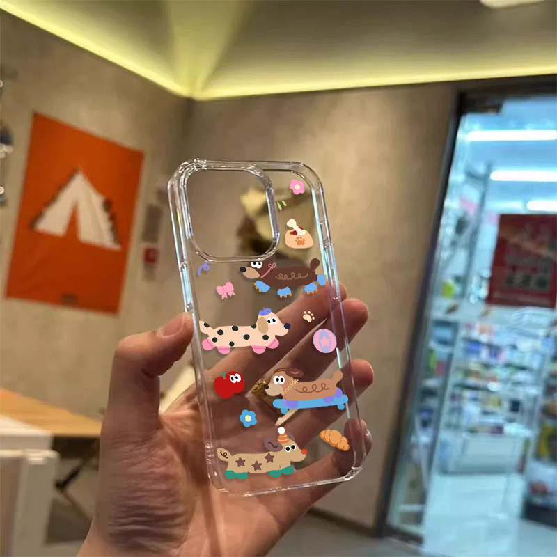 🍄SUN🍄เคสใสขอบแข็งใสบางเฉียบสูงสำหรับมือถือไอโฟน 11 12 13 14 15 16 PRO MAX XR XSMAX 7/8PLUS XS 14 15 16 PLUS #073 - รูปที่ 4