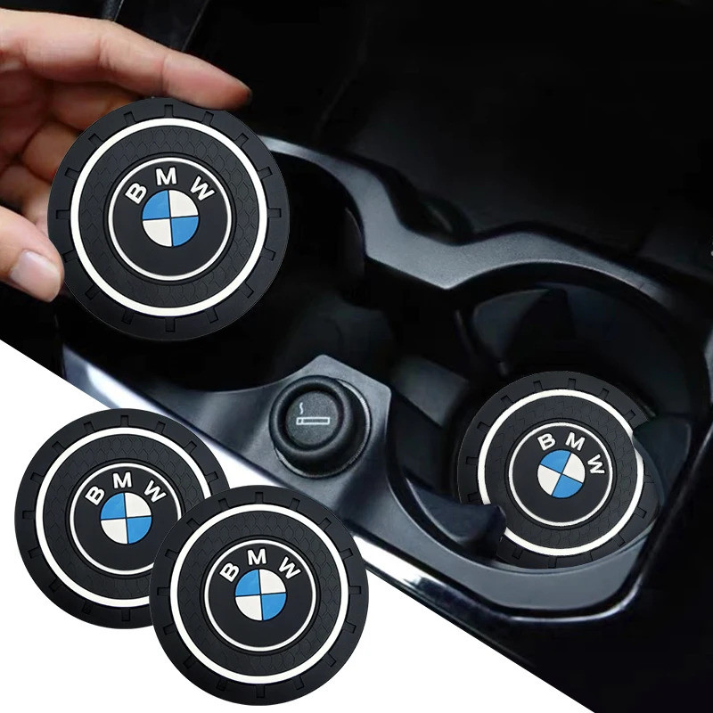 Car Coaster Water Cup Anti-Slip Silicone Pads Interior Accessories for BMW E46 E85 E60 F10 E39 F30 E