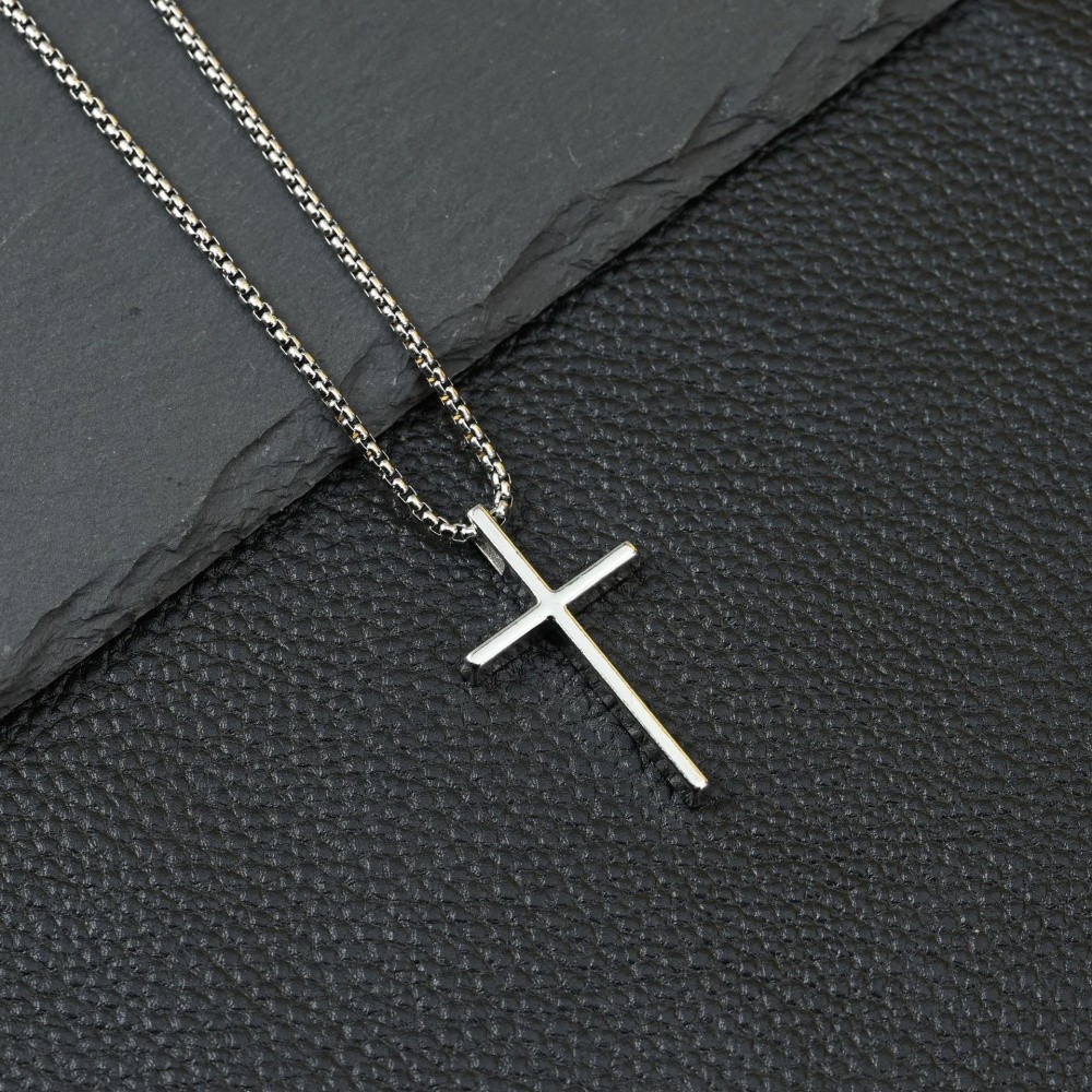 Gothic Dark Cross Pandant Necklace for Men Women Fashion Accessories