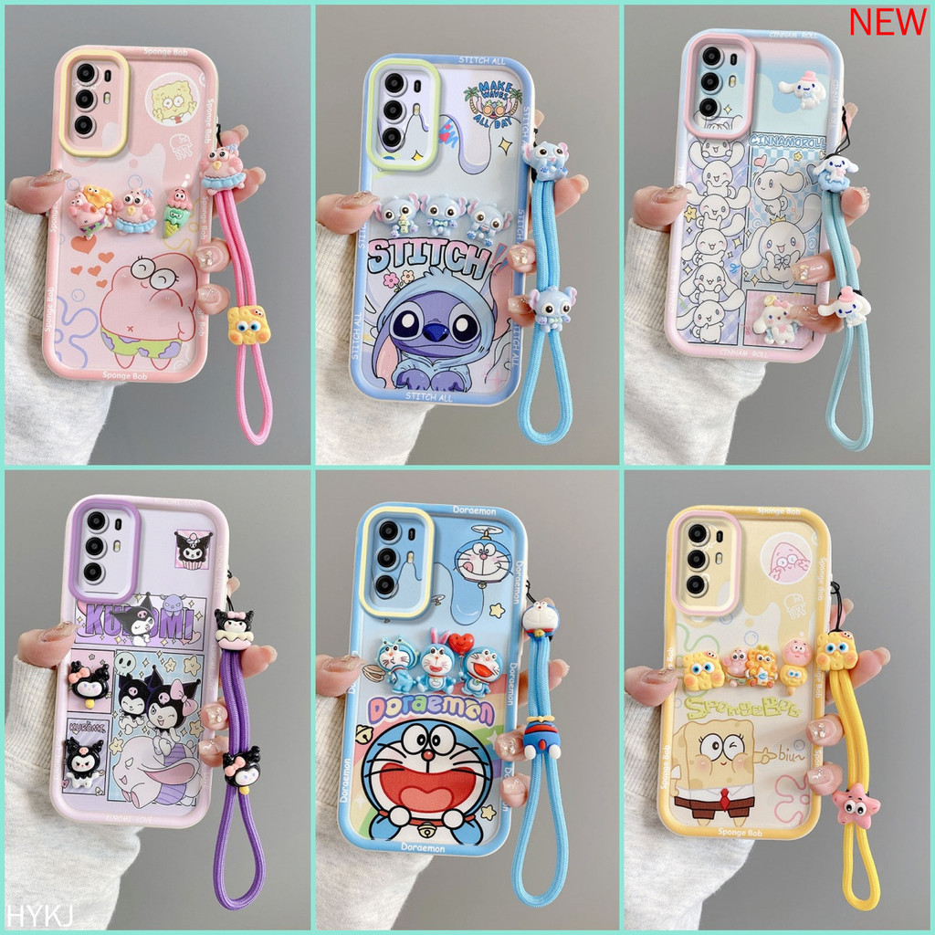 เคส OPPO RENO 5Z RENO 6Z 5G Anti fall อะนิเมะการ์ตูน TPU ซิลิโคนอ่อนนุ่ม 3D เคสโทรศัพท์น่ารัก XXLK