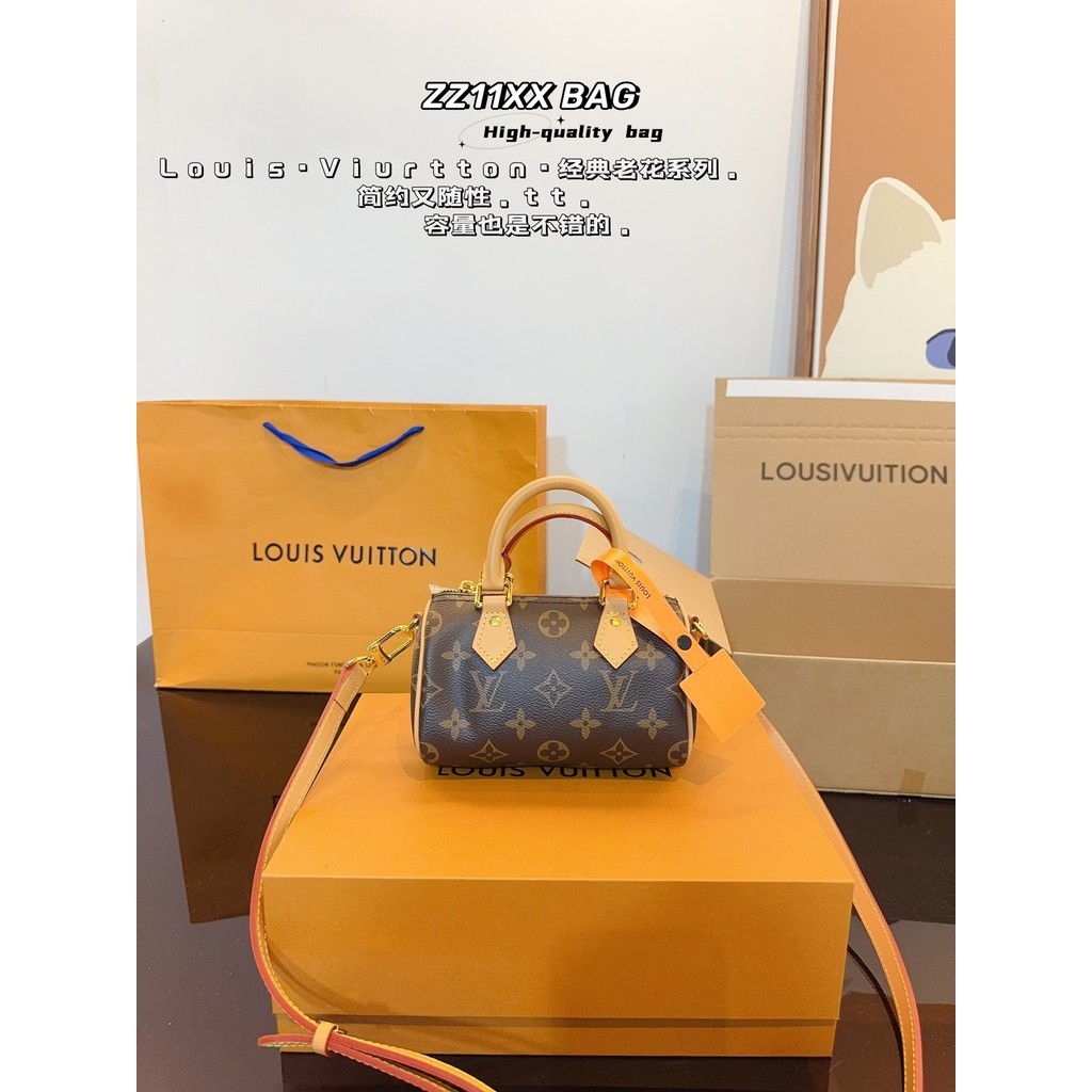 L-nano Speedy 16 กระเป๋าบอสตันใหม่ของผู้หญิง กระเป๋าสะพาย กระเป๋าสะพายข้าง ช้อปปิ้งแฟชั่น (พร้อมกล่อง)