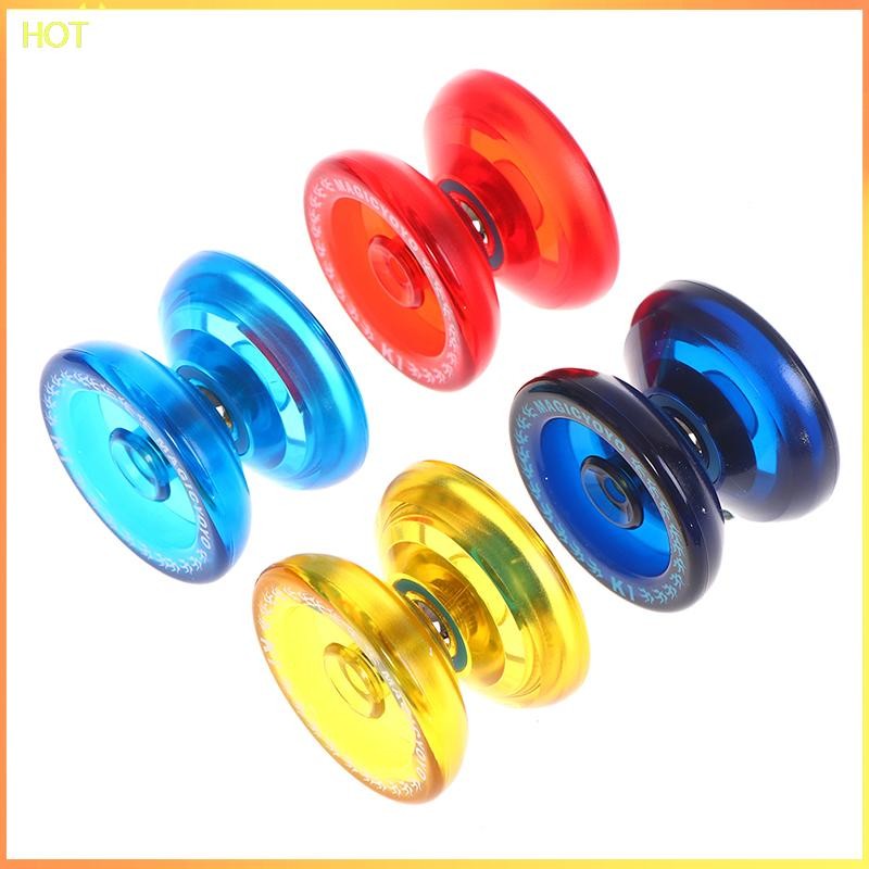 Technicolorsuper Yoyo ของเล่นเด็กคลาสสิก Professional Magic Yoyo K1 Spin อลูมิเนียมอัลลอยด์โลหะ TSR