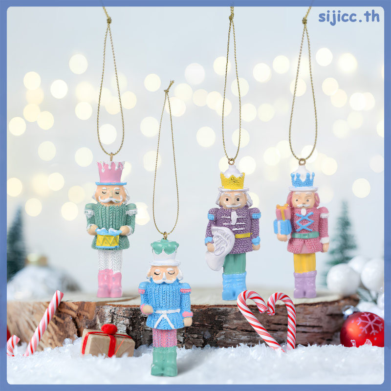 4 ชิ้น Nutcracker เครื่องประดับ Nutcracker ตกแต่งคริสต์มาส Nutcracker รูปคริสต์มาส Nutcracker ทหารสําหรับต้นคริสต์มาส