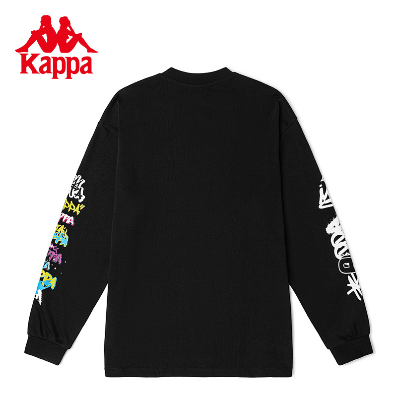 พร้อมสต็อก คัปปา แขนยาวลายเสื้อผู้ชายเสื้อกีฬาฮิปฮอปพิมพ์แจ็คเก็ตรอบคอด้านบน