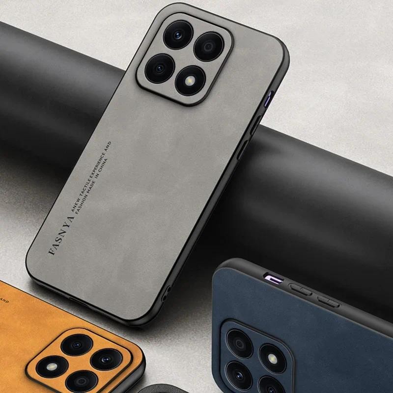 Honor X7C กรณีหรูหรา Lambskin หนังผิวรู้สึกสําหรับ Huawei Honor X7C X7B X7a X9a X9b X9C 4G 5G ปลอกซิลิโคนอ่อนนุ่มกันกระแทก TPU กันชนปกหลัง Shell