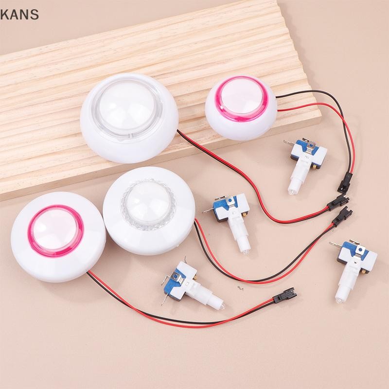Kans Mini Crane เกม Claw Vending Machine สีสัน Big Push ปุ่ม 12 V Illuminated Edgestart สวิทช์ Pinball อะไหล่อาเขต DIY vn