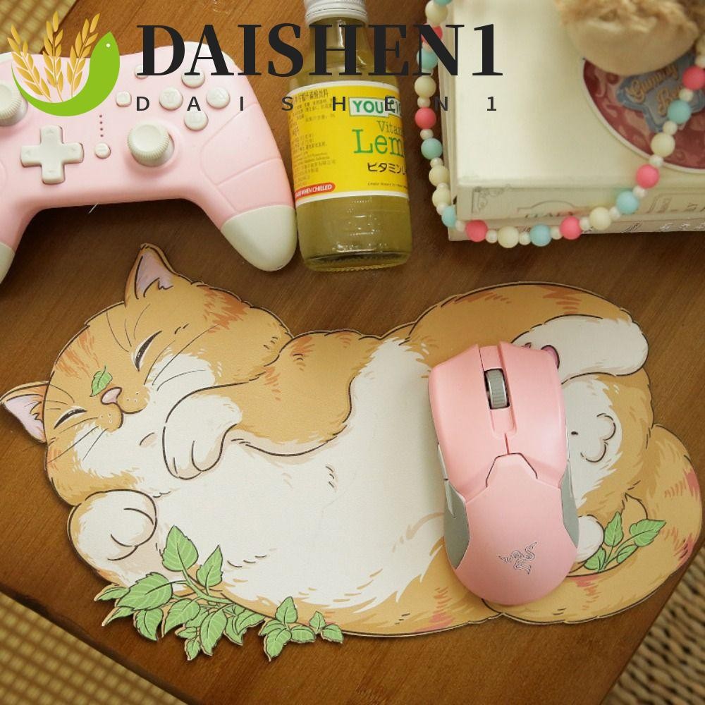 ดาishen1 แผ่นรองเมาส์คิตตี้,การ์ตูนแมวโต๊ะเขียนหนังสือเสื่อแป้นพิมพ์กันน้ํา,สร้างสรรค์กันน้ํากันลื่นหนาแมวแผ่นรองเมาส์ขนาดใหญ่โต๊ะทํางาน