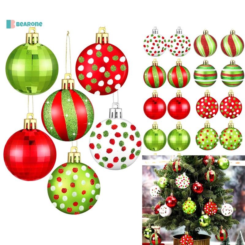 <bearone> 12pcs Electroplag Christmas Balls Elf ลูกสี Paing Xmas Tree แขวนจี้ Xmas Ball เครื่องประดับปีใหม่ Party Home Decor Nice