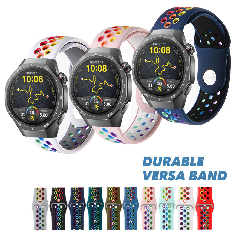 สําหรับนาฬิกา Huawei GT6 GT5 Pro 46 มม.สายซิลิโคนอ่อนนุ่มสองสีกีฬาสําหรับ GT4 / GT3 SE / GT2 42 มม.46 มม./GT 2 2e Pro 3 4