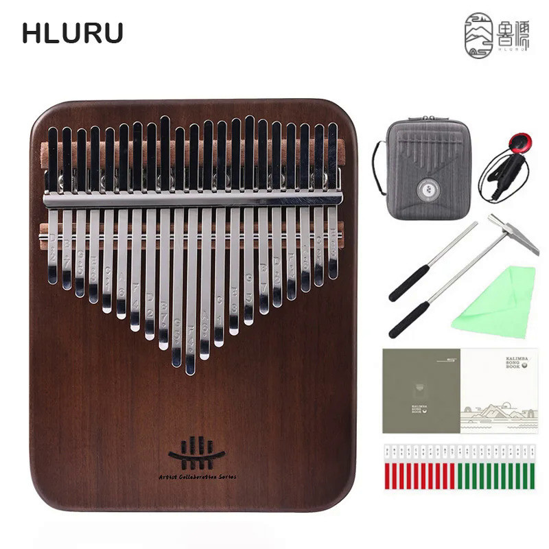 HLURU Kalimba 21 Keys Professional Thumb Piano High-end Kalimba Full Solid Wood Veneer Cherry Wood K