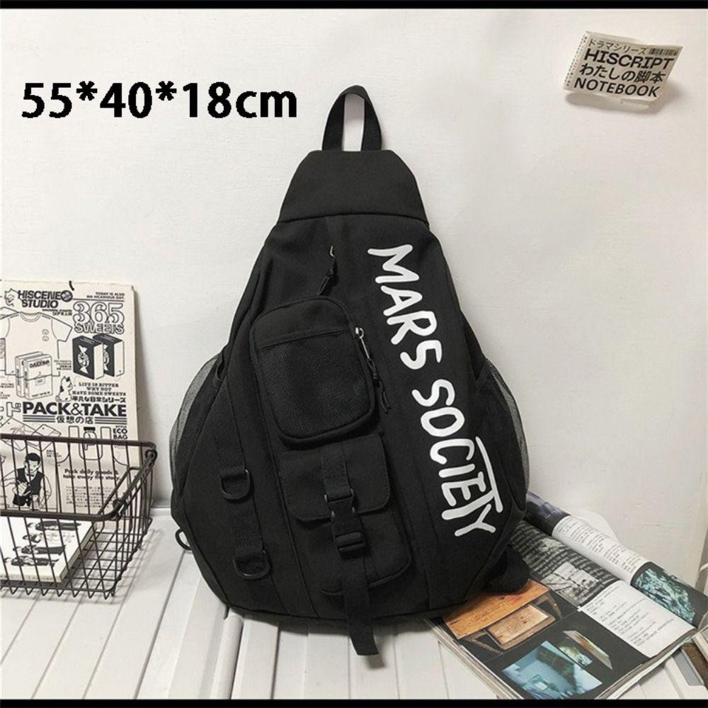 Lily Men Chest Bag, กระเป๋าสะพาย Messenger แฟชั่นเกาหลี, กระเป๋าสะพายข้างเดินทางความจุขนาดใหญ่แบบลําลอง