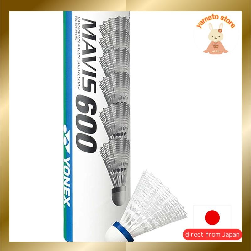 Yonex (Yonex) Nylon Shuttle Mavis 600P 6 pieces M-600P-MIDDLE (White/M/Men's, Lady's)
