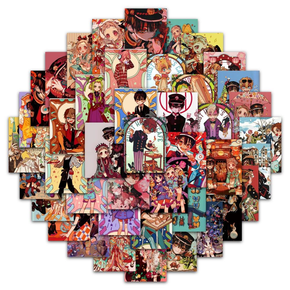 63pcs Anime Toilet-Bound Hanako-kun Graffiti สติกเกอร์สําหรับจักรยานบัญชีมือดินสอ Decals Animeworld