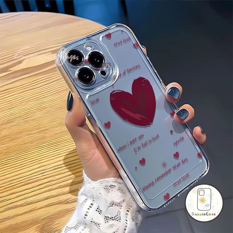 เคสโทรศัพท์ Infinix Smart 5 8 6 7 Plus Pro 30 20 8HD 11 30i 12 30 40i 9 Spark GO 20 10 สีแดง ความรัก เรียบง่าย เคส