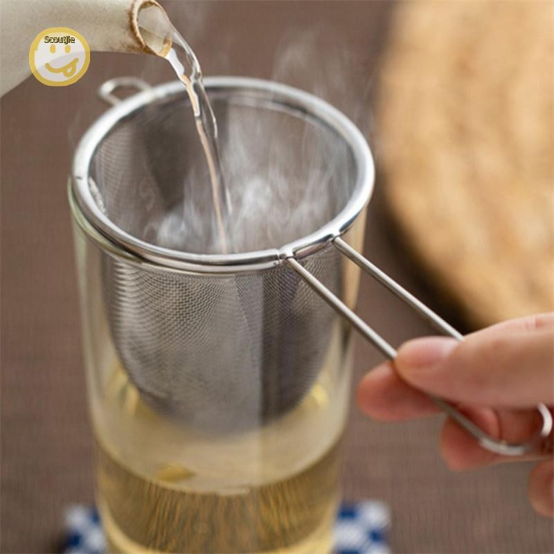 Scoutjie ชา Infuser พร้อมที่จับ Fine ตาข่ายกรองชากรองผงกาแฟกรองมือถือตะแกรงสําหรับกาน้ําชาอุปกรณ์ครัว TH