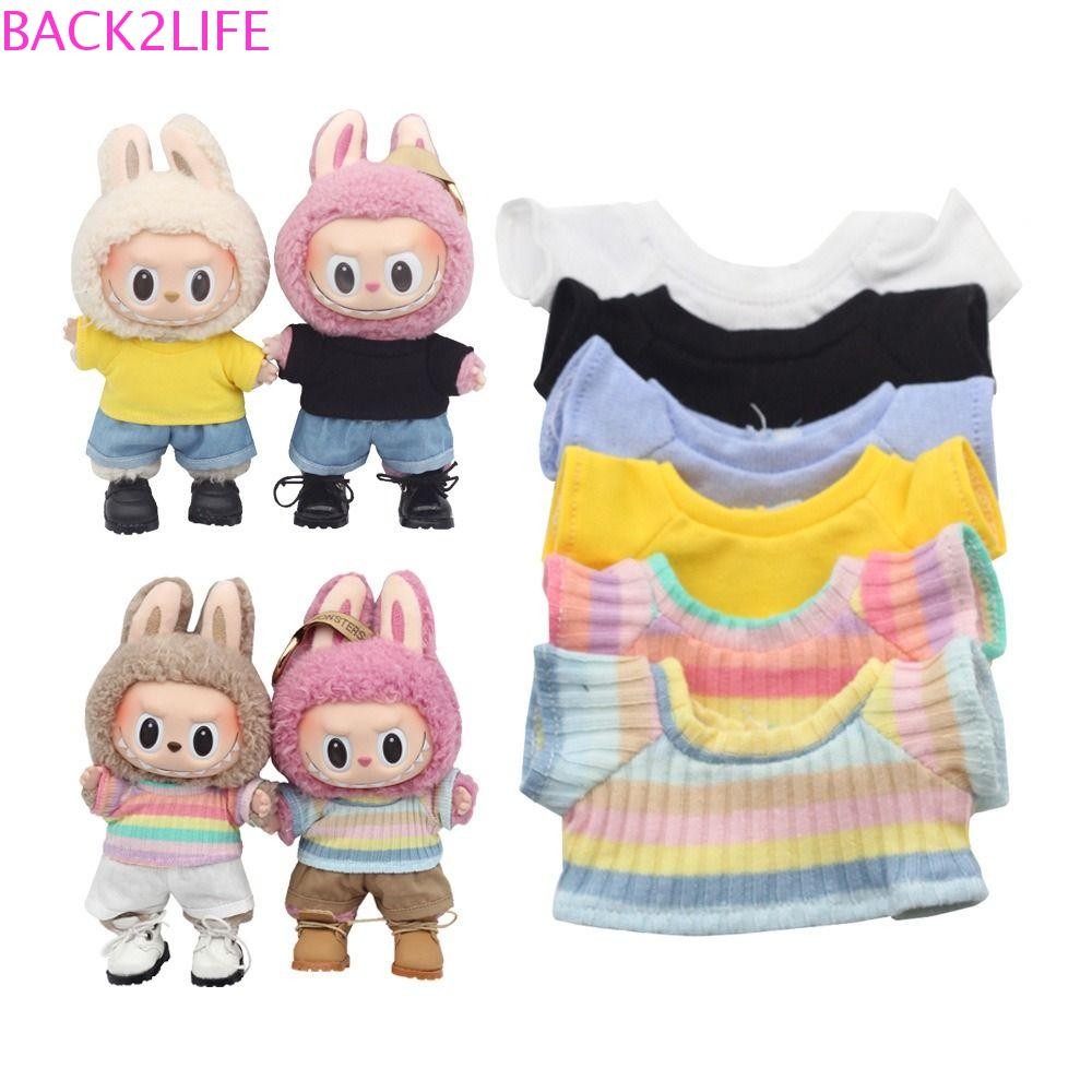 กลับ2ชีวิต ลาบู เวลา เสื้อผ้า,เสื้อยืดตุ๊กตาเสื้อผ้า17เซนติเมตรผ้าฝ้ายตุ๊กตาเสื้อผ้า,ที่มีสีสันของเล่นอุปกรณ์เสื้อผ้าตุ๊กตาผ้าตุ๊กตาตุ๊กตาเสื้อผ้าเ