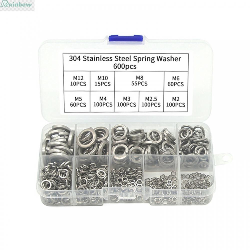 Rustproof 600 Pcs Spring Lock Washers Made from Quality Stainless Steel