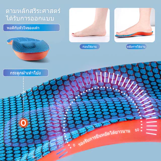 แผ่นรองพื้นรองเท้าปรับอุ้งเท้า ลดแรงกดฝ่าเท้า แก้ไขเท้าแบน เหมาะสำหรับนักวิ่งและคนออกกำลังกาย