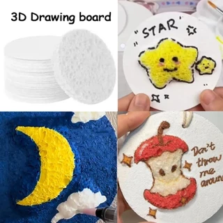 10 ชิ้น 3D ผ้าใบเด็ก DIY ภาพวาดกระดาษ Puffy Texture กระดาษ Magic 3D Art กระดาษสําหรับเด็ก DIY ภาพวาด