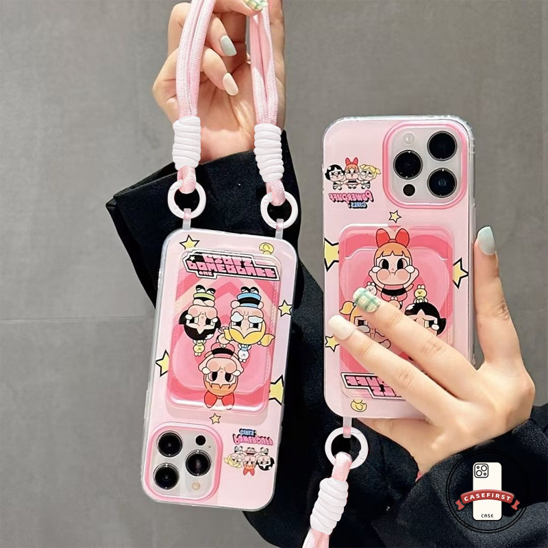 การ์ตูนสุดเจ๋งซุปเปอร์สาวแขวนเชือกเคสอ่อนเข้ากันได้กับ iPhone 7Plus 15 13 12 14 11 Pro Max XR X XS Max 7 14 15 8 Plus SE