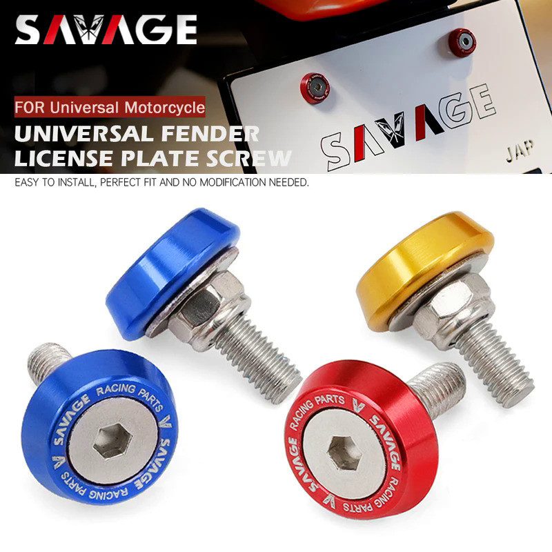 SV 6mm Universal License Plate Screw Motorcycle Accessories for MT07 MT09 Z900 CB650R NMAX EXC Engin