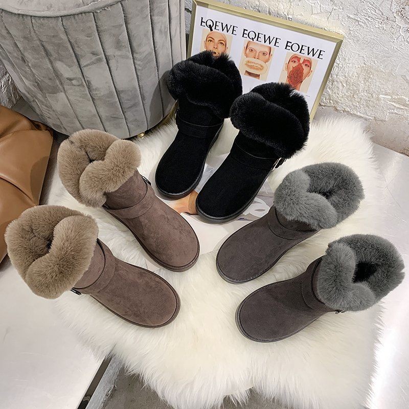 กระแส Boots Mid-tube Boots Student Fashion Outer Wear Casual