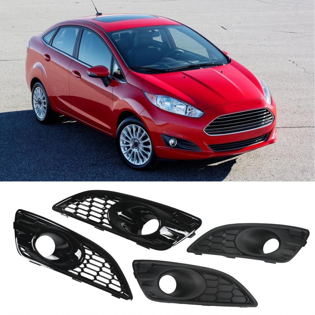 1 คู่กันชนหน้าไฟตัดหมอกกระจังหน้า D2BZ15266CB ฝาครอบไฟสําหรับ Ford Fiesta JA8 2013 2014 2015 2016 20