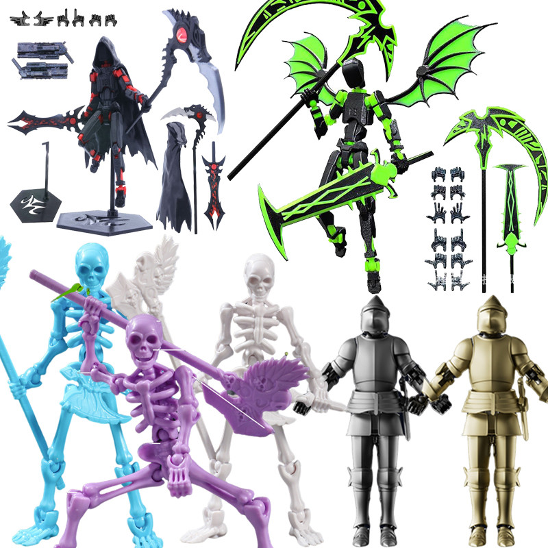 Lucky 13 Mini Dummy 13 Action Figure ประกอบ Lucky 3d พิมพ์ Dummy 13 Acessórios ของเล่น