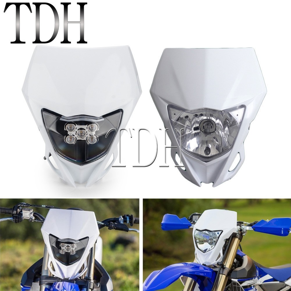 TH Supermoto Motorcycle 35W LED Headlight Head Light For Yamaha WR 250 450 YZ TTR WR450 Enduro Dirt 