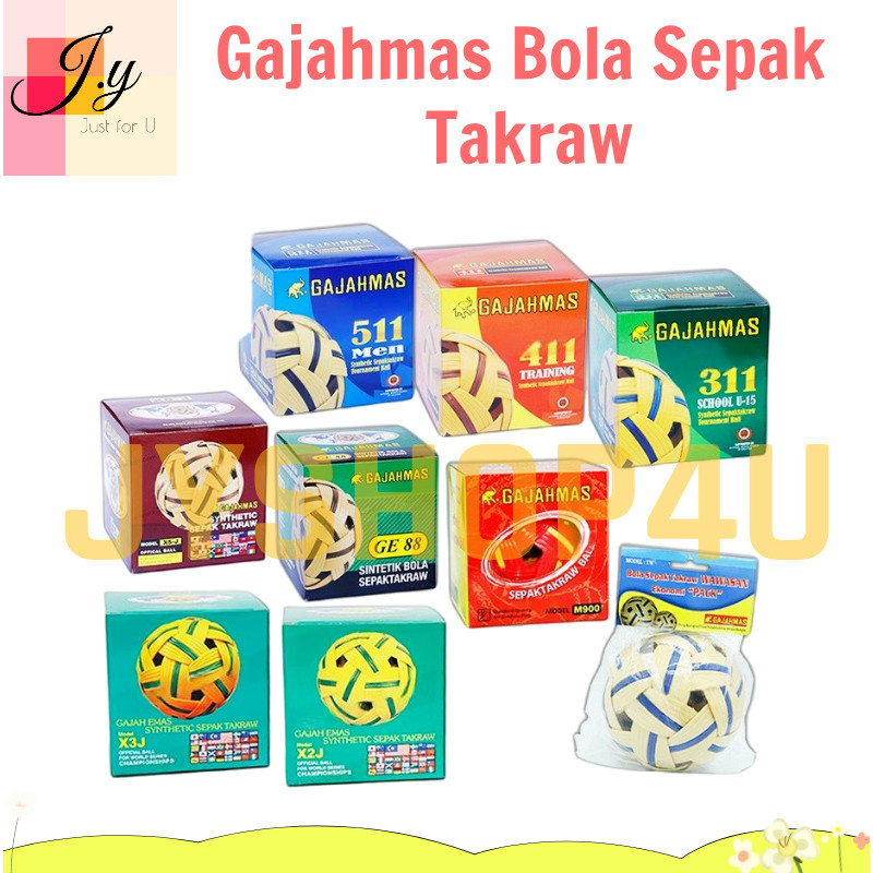 (JYSHOP4U) Gajahmas สังเคราะห์ เซปักตะกร้อบอลบุรุษทัวร์นาเมนต์กีฬาบอล