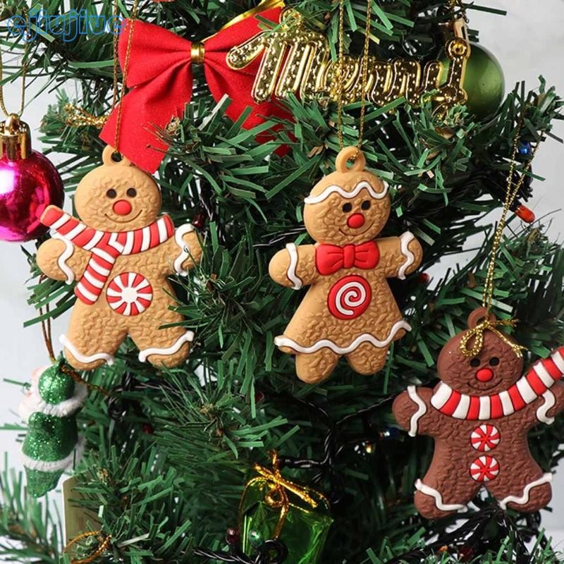 Cc ตกแต่งต้นคริสต์มาสสารพันตุ๊กตา Gingerbread Man สําหรับตุ๊กตาจี้อีพ็อกซี่ต้นคริสต์มาสแขวนเครื่องประดับชุด o