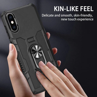 สําหรับ iphone X / Xs Max / XR กรณี Hard PC กลับ Soft TPU Edge กล้องป้องกันแหวนผู้ถือ Kickstand กันกระแทก Slim ฝาครอบบาง