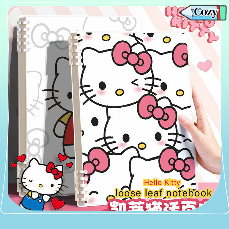 สมุดบันทึกใบหลวม Hello Kitty มีลักษณะสูงและไดอารี่นักเรียน HelloKitty น่ารัก KT Cat [39]