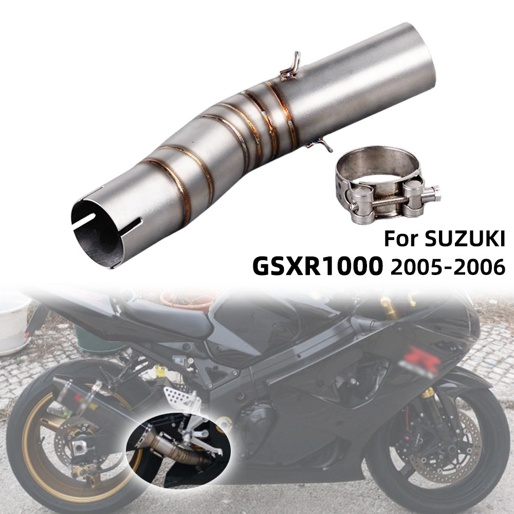 Yอะแดปเตอร์ท่อไอเสียรถมอเตอร์ไซค์ GSXR1000 Bdj slon ท่อเชื่อมกลางท่อไอเสียอะแดปเตอร์ท่อไอเสียสำหรับ 