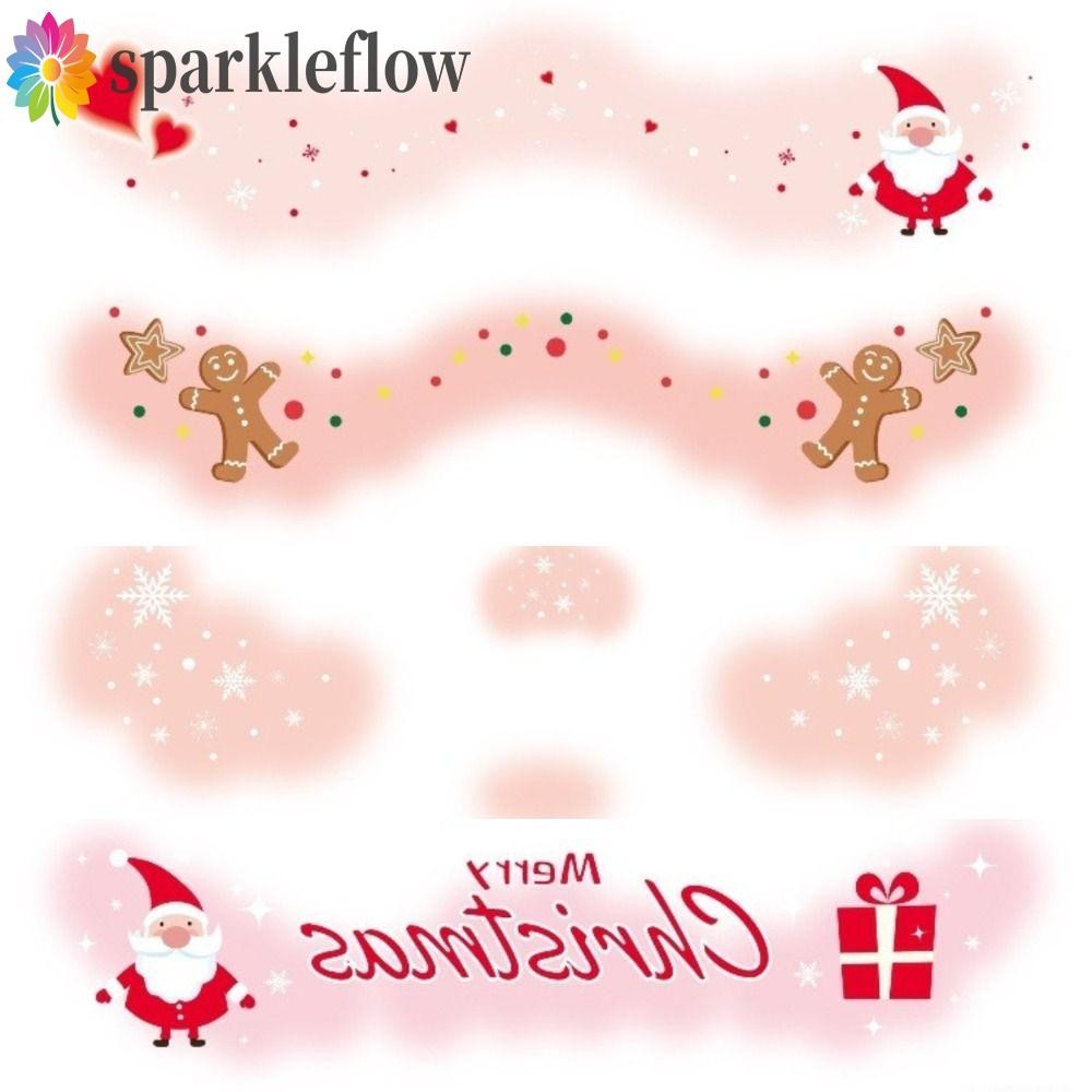 ประกายไฟ สติกเกอร์ใบหน้า,คริสต์มาสความงามกันน้ําตาแต่งหน้ารูปลอก,แบบพกพาน่ารักใบหน้าแพทช์ชั่วคราวสักหวานแต่งหน้าความงามสติกเกอร์พรรคเทศกาลด