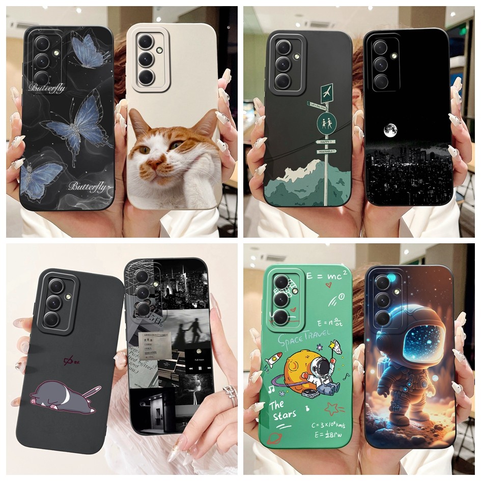 เคสกันกระแทกสําหรับ Samsung Galaxy S24 FE S 24 S24FE ปลอก SM-S721B SM-S921B ปกน่ารักนักบินอวกาศซิลิโคนอ่อนนุ่มเคสโทรศัพท์