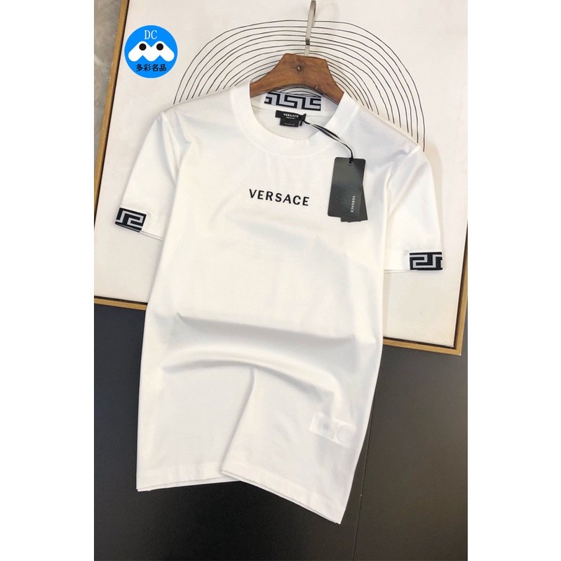 Unisex ในสต็อก VER แฟชั่นสบายๆฤดูร้อนผ้าฝ้ายหลวม cuffs โลโก้พิมพ์ plus ขนาดเสื้อยืดแขนสั้น XS-3XL